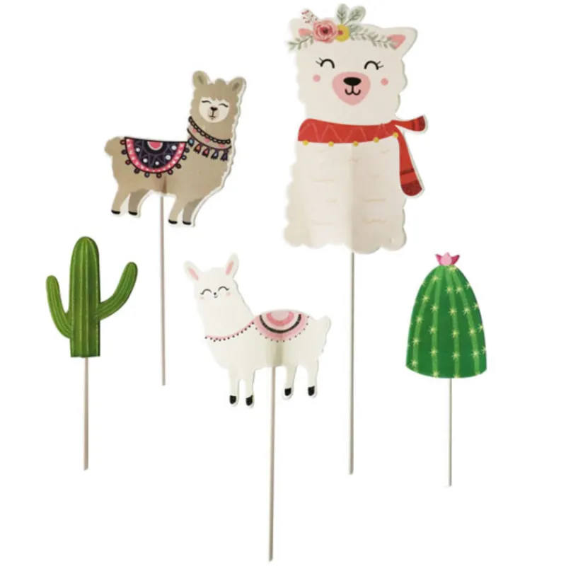 Discount Cerf Dellier Cupcake Toppers lamas et cactus (x5)
