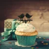 Cerf Dellier Cupcake Toppers Love Birds (x 8)