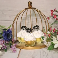 Cerf Dellier Cupcake Toppers Love Birds (x 8)