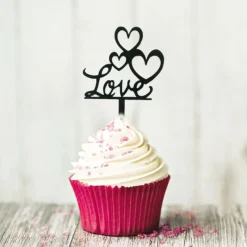 Sale Cerf Dellier Cupcake Toppers Love (x8)