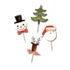 Sale Cerf Dellier Cupcake Toppers Merry Christmas assortis (x8)