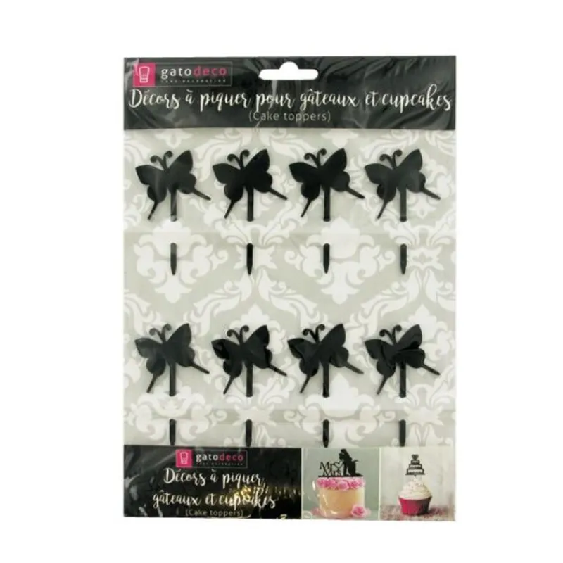 New Cerf Dellier Cupcake Toppers Papillons (x8)