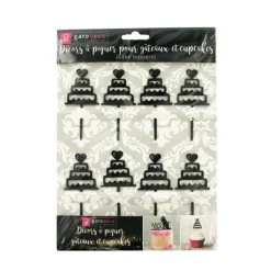Sale Cerf Dellier Cupcake Toppers Pièces montées (x 8)