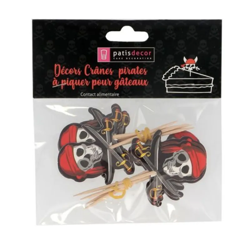 Online Cerf Dellier Cupcake Toppers Pirates (x 12)