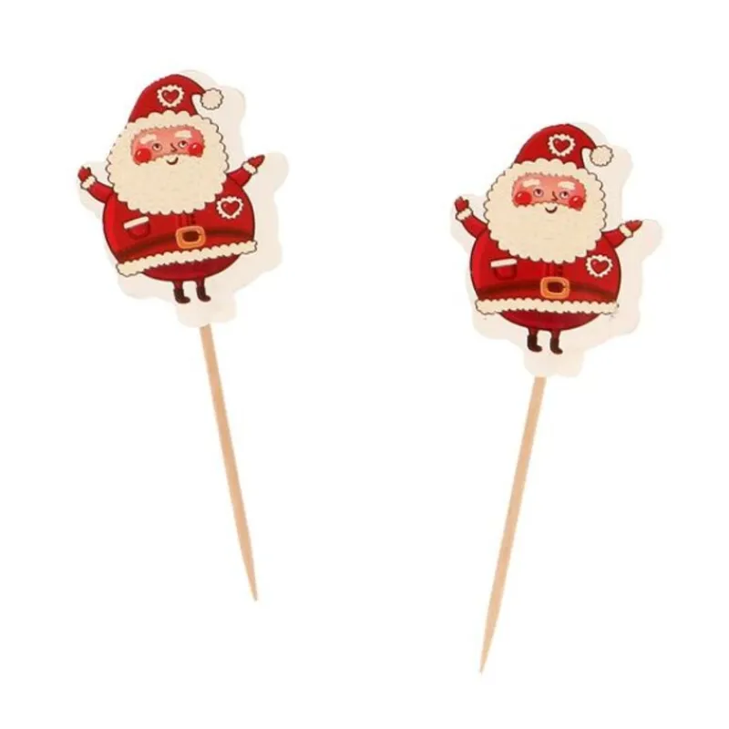 Online Cerf Dellier Cupcake Toppers Père Noël (x12)