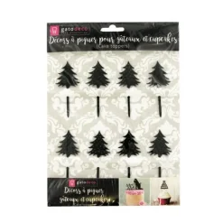 Outlet Cerf Dellier Cupcake Toppers Sapin de Noël (x 8)