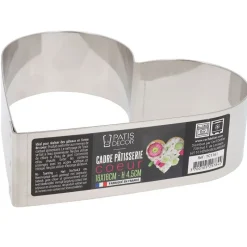 New Cerf Dellier Cœur à mousse inox H 4,5 cm L 16 cm