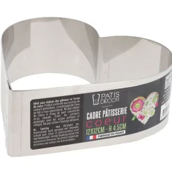 New Cerf Dellier Cœur à mousse inox H 4,5 cm L 12 cm