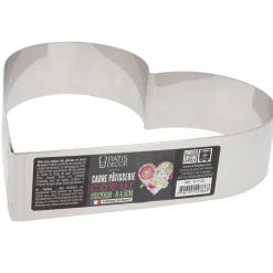 New Cerf Dellier Cœur à mousse inox H 4,5 cm L 20 cm