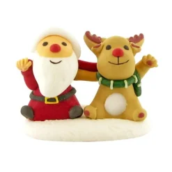 Best Cerf Dellier Décor comestible Père Noël et Renne assis
