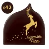 Cerf Dellier Décorations chocolat Joyeuses fêtes Cerf (x42)