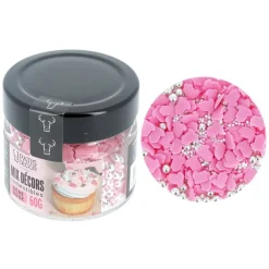 Best Cerf Dellier Décors comestibles bébé roses assortis 60 g