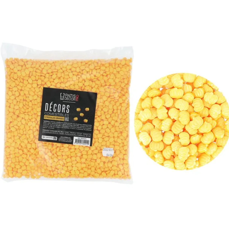 Cerf Dellier Décors comestibles citrouilles oranges 1 kg