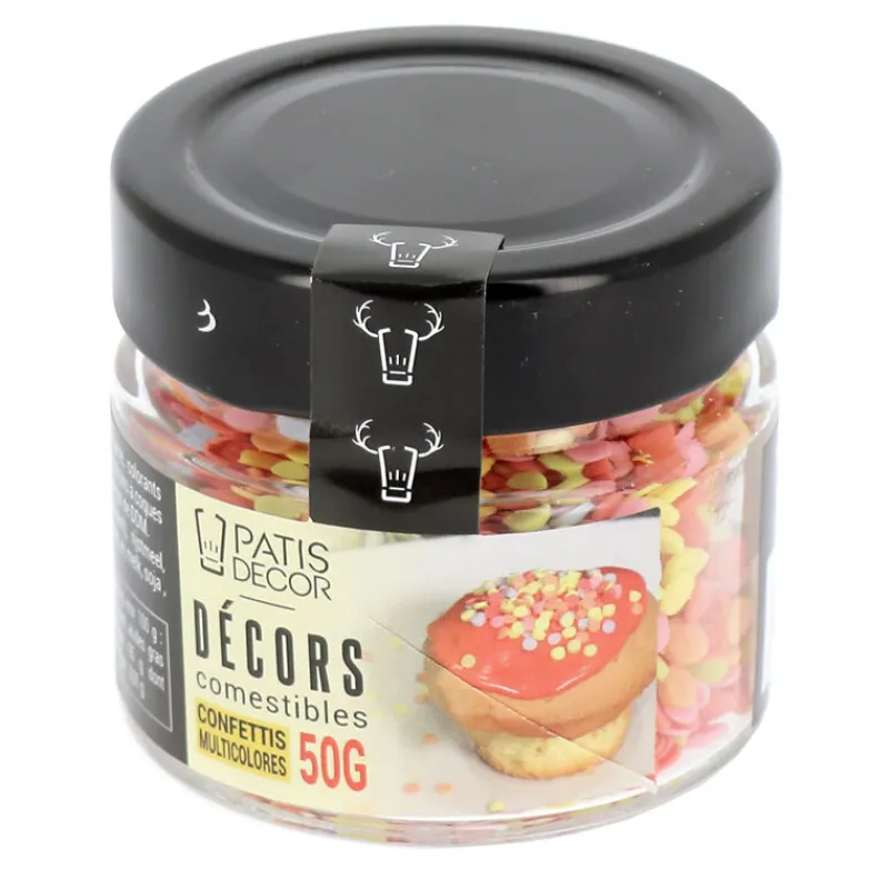 Hot Cerf Dellier Décors comestibles confettis multicolores 50 g
