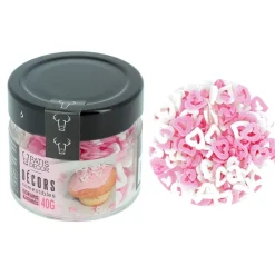 Hot Cerf Dellier Décors comestibles cœurs ajourés 40 g