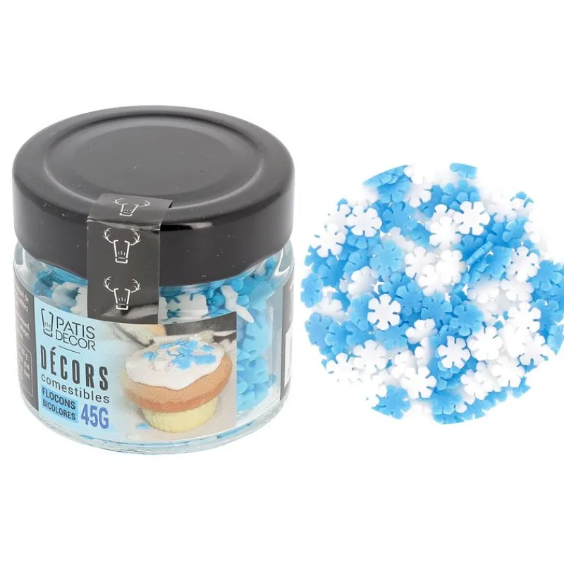 Best Cerf Dellier Décors comestibles flocons bicolores 45 g