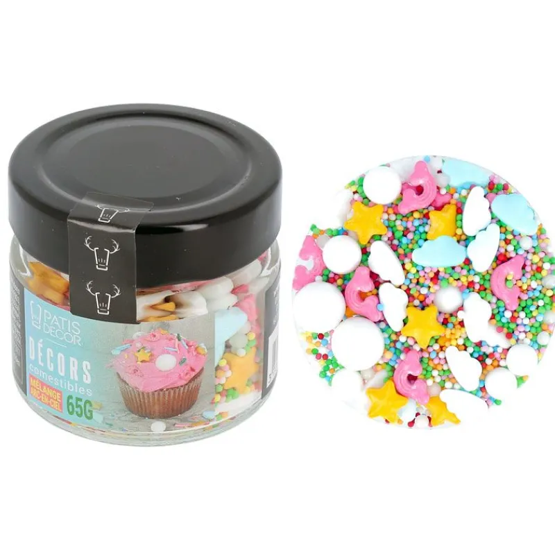 New Cerf Dellier Décors comestibles mélange arc-en-ciel 65 g