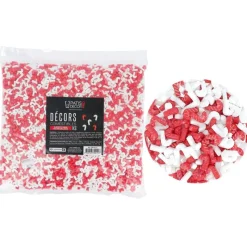 Online Cerf Dellier Décors comestibles sucres d'orge rouges et blancs 1 kg