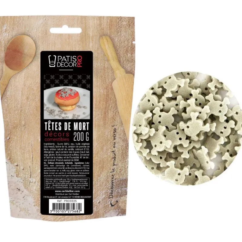 Outlet Cerf Dellier Décors comestibles Têtes de mort 200 g