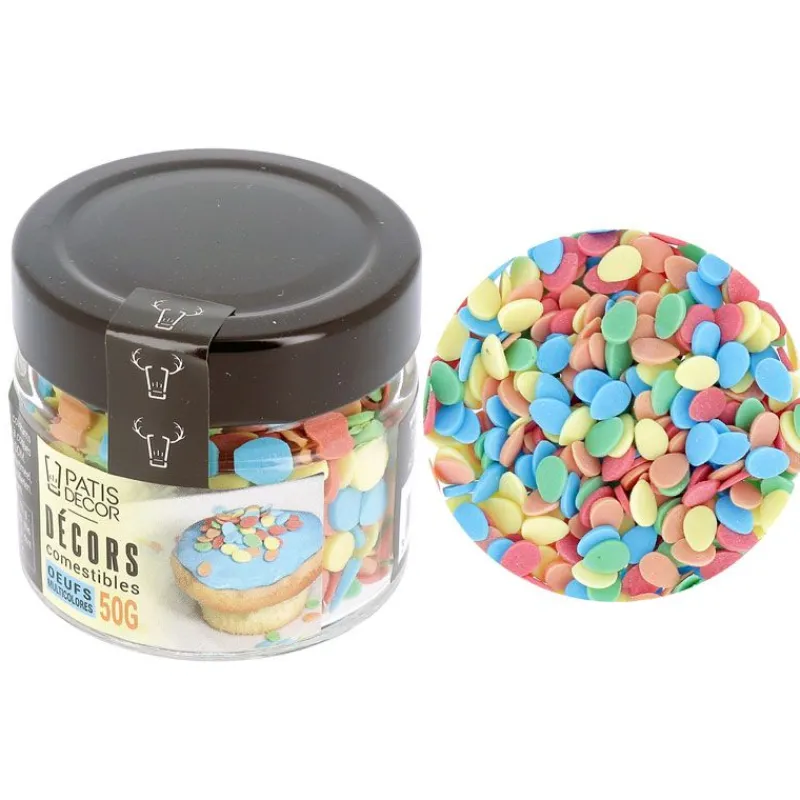 Discount Cerf Dellier Décors comestibles œufs multicolores 50 g