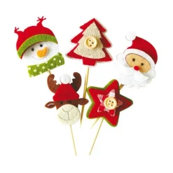 Cerf Dellier Décors de Noël en feutrine thème 2 (x10)