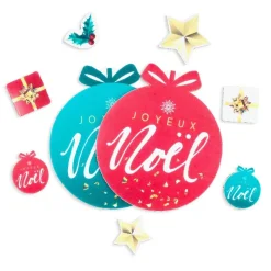 Best Cerf Dellier Décors en azyme assortis thème Boule de Noël