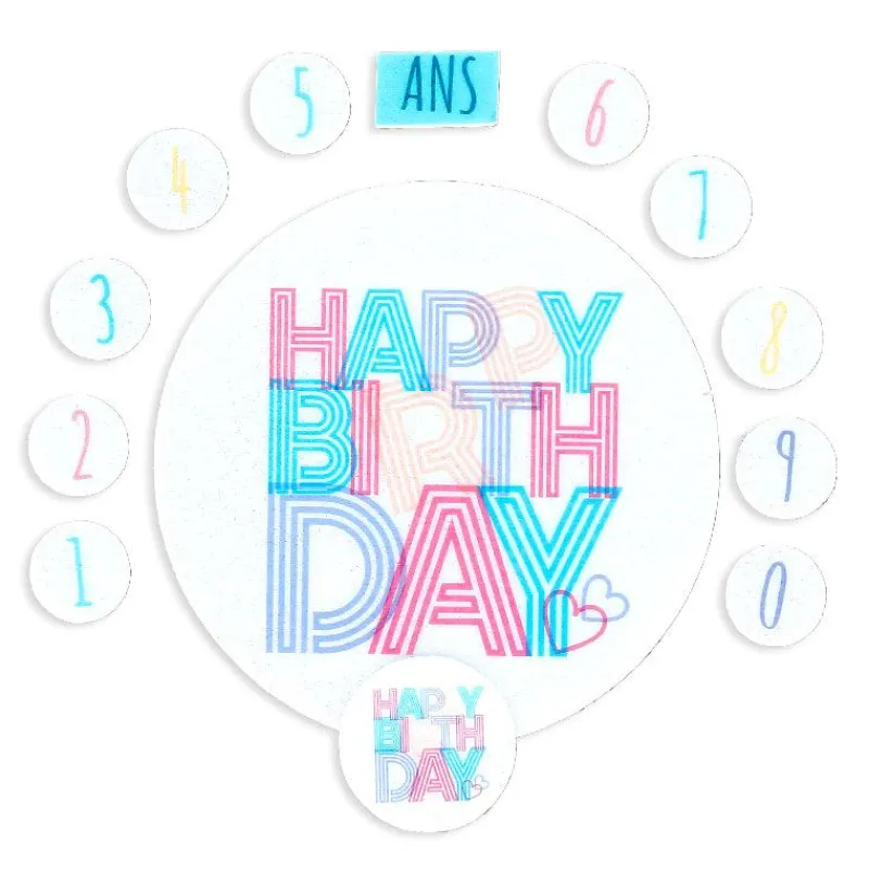 Online Cerf Dellier Décors en azyme assortis thème anniversaire n°3 - DDM 10/24