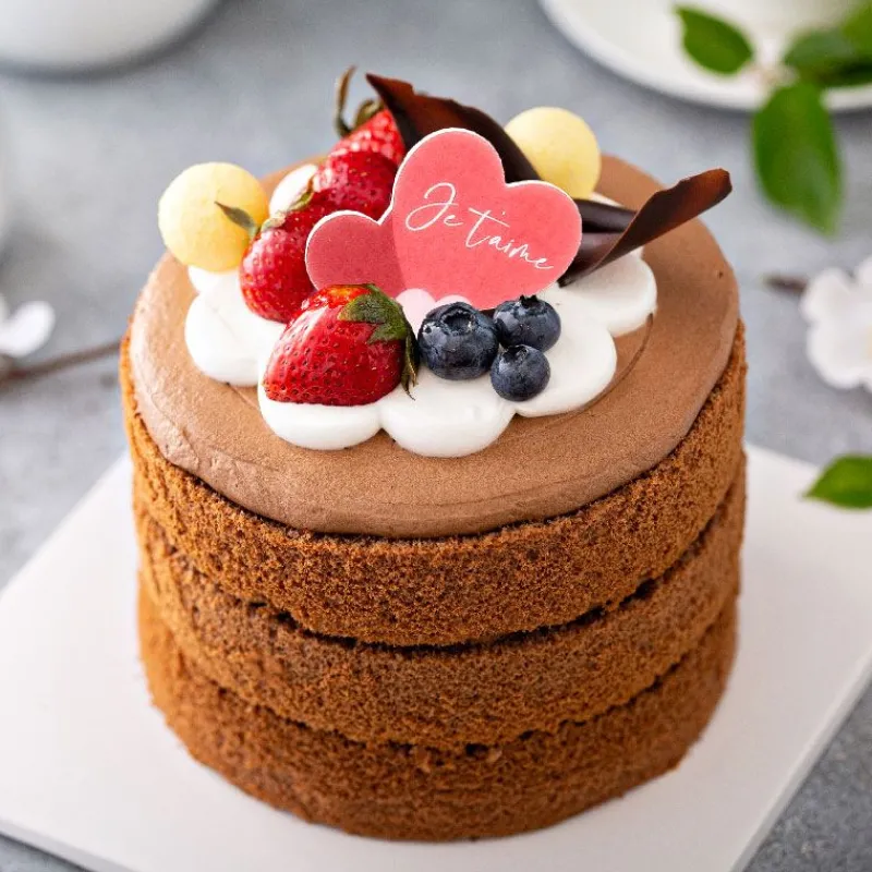 New Cerf Dellier Décors en azyme assortis thème St Valentin "Je t'aime"