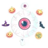 New Cerf Dellier Décors en azyme assortis thème œil d'Halloween