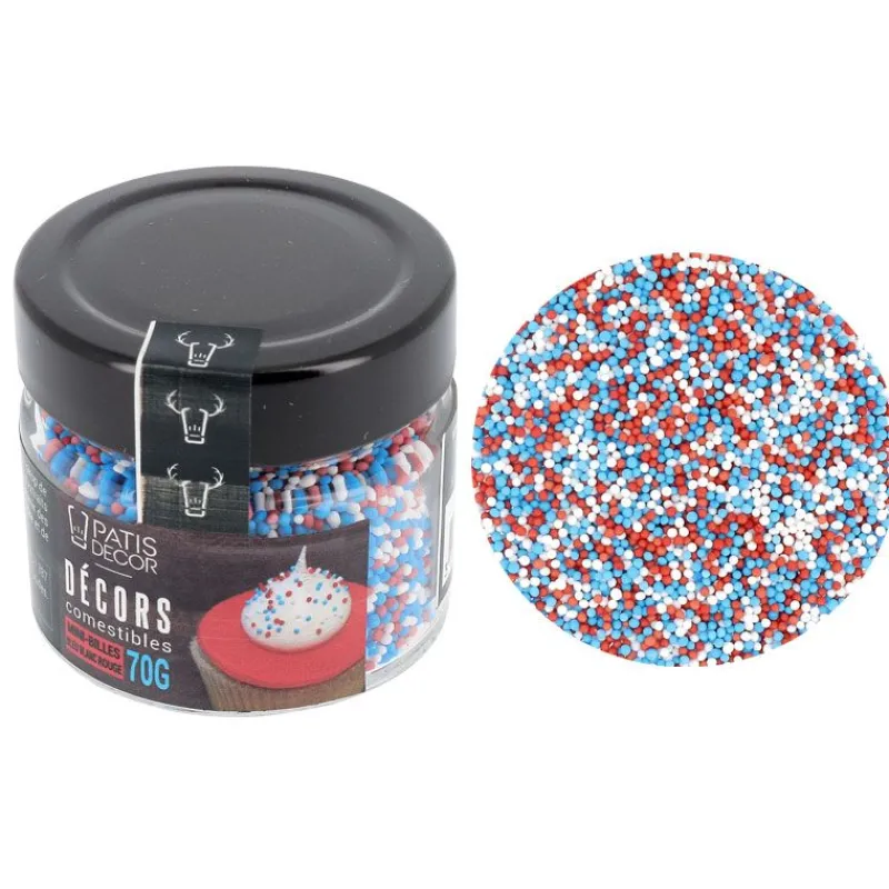 Discount Cerf Dellier Décors mini billes bleu blanc rouge
