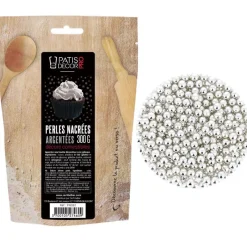 Outlet Cerf Dellier Décors perles argentées comestibles 300 g