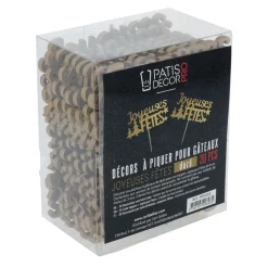 Online Cerf Dellier Décors sur pique "Joyeuses Fêtes" dorés (x30)