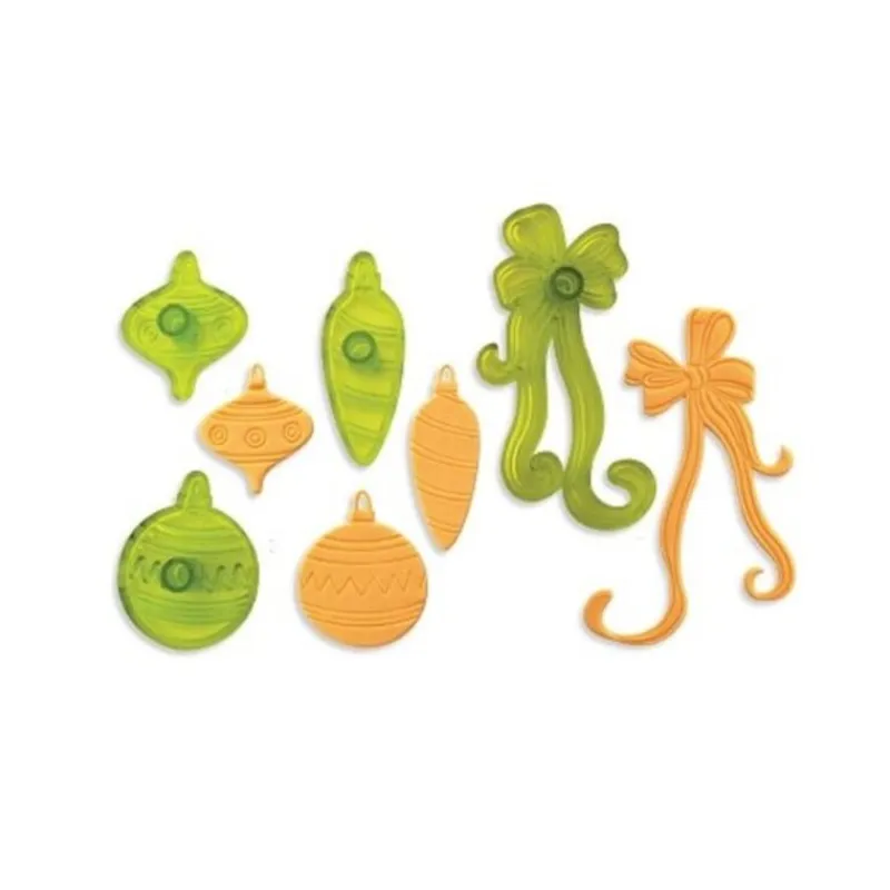 New Cerf Dellier Découpoirs Boules de Noël et noeuds (jeu de 4)