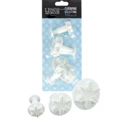 New Cerf Dellier Découpoirs éjecteurs Flocon de neige à poussoir (x3)