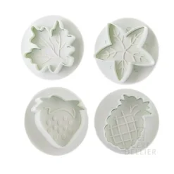 Hot Cerf Dellier Découpoirs éjecteurs fruits assortis Patisdécor (x 4)