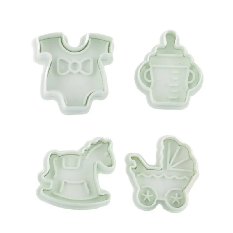 Cerf Dellier Découpoirs éjecteurs thème Bébé Patisdécor (x 4)