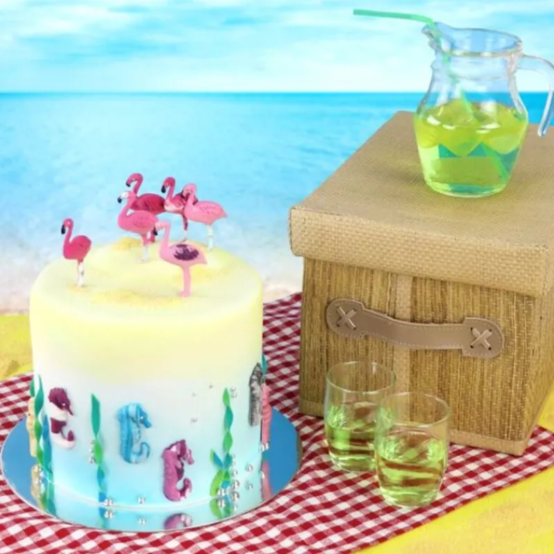 Hot Cerf Dellier Découpoirs relief Flamant Rose et Hippocampe (x2)