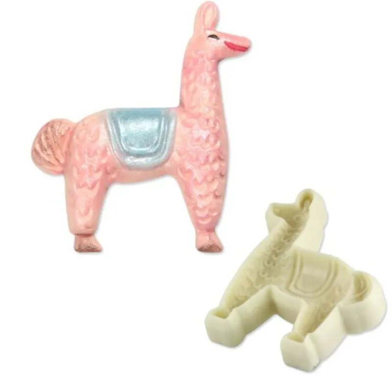 New Cerf Dellier Découpoirs relief Licorne et Lama (x2)