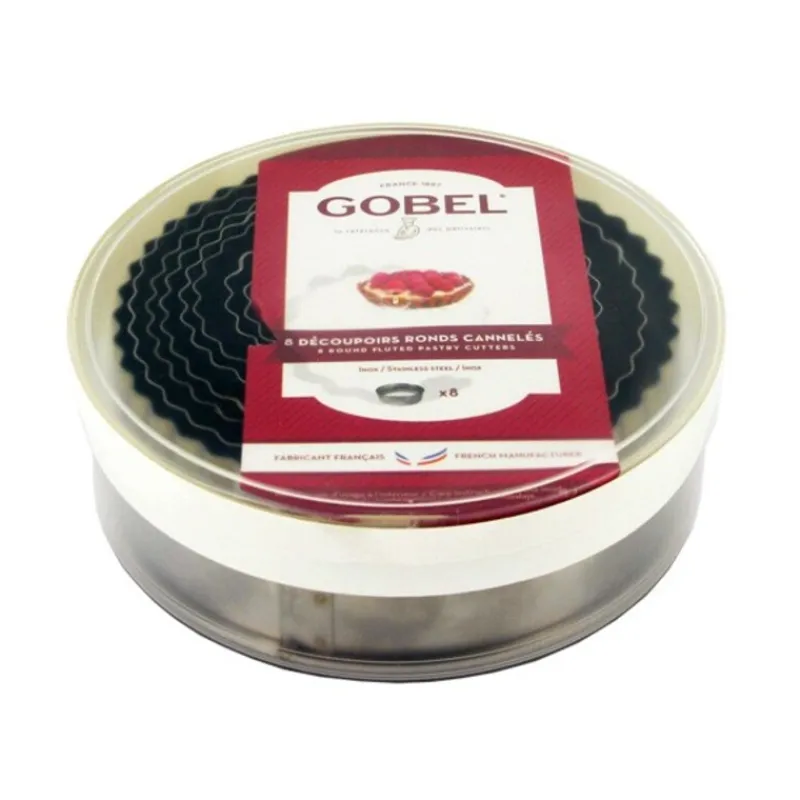 Best Cerf Dellier Découpoirs ronds cannelés inox (x 8)