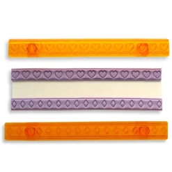 Online Cerf Dellier Découpoirs rubans cœurs et diamants (jeu de 2)