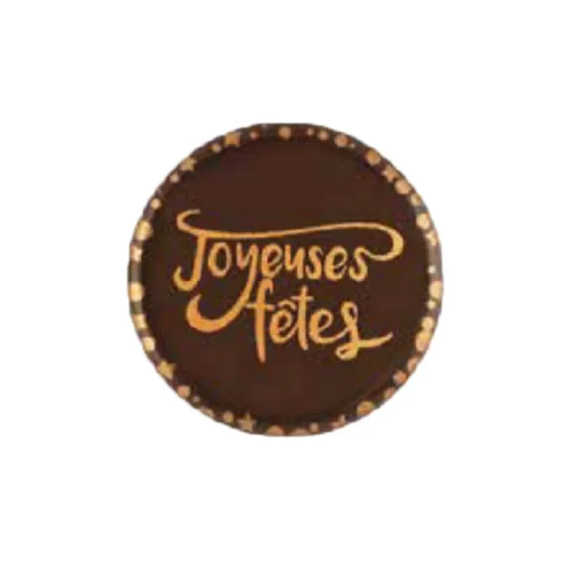 Online Cerf Dellier Disques scintillants chocolat noir Joyeuses Fêtes (x96)