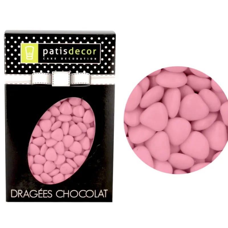 Clearance Cerf Dellier Dragées mini-coeurs chocolat roses 500 g