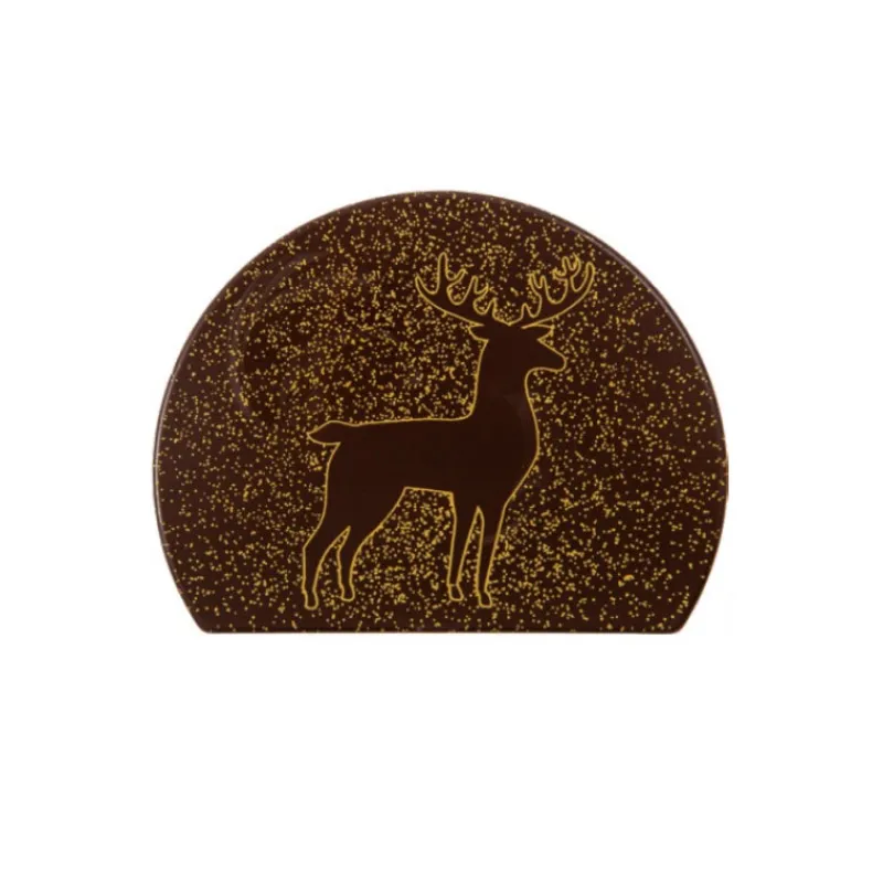 Discount Cerf Dellier Embouts de bûches chocolat silhouette renne (x40)