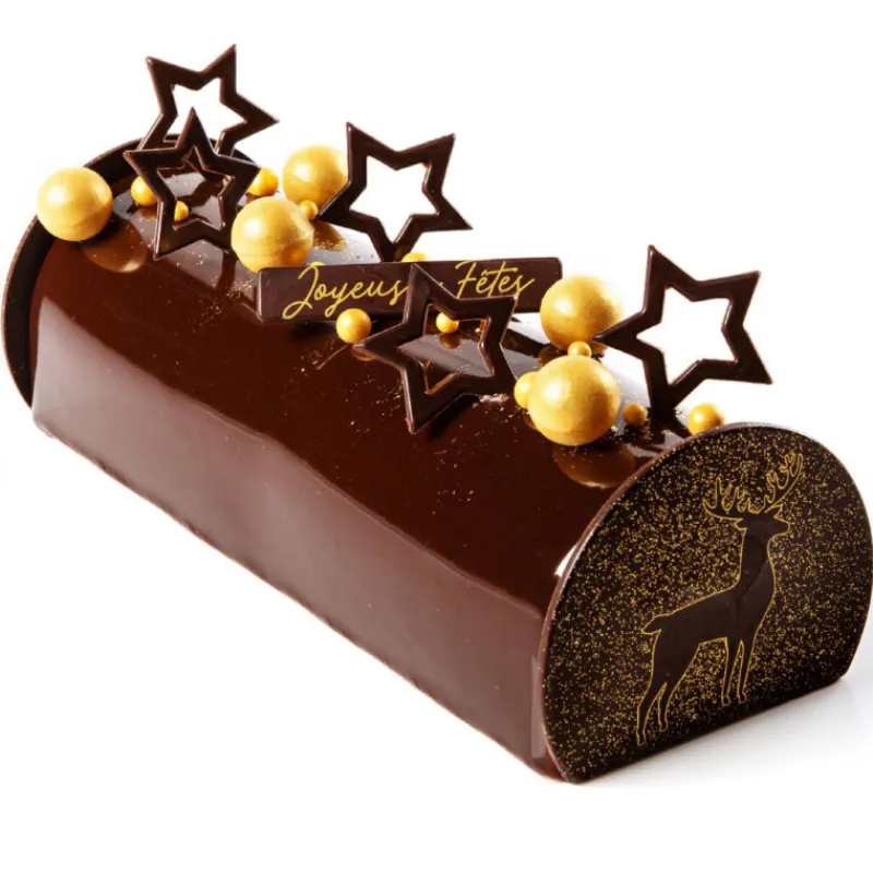 Discount Cerf Dellier Embouts de bûches chocolat silhouette renne (x40)