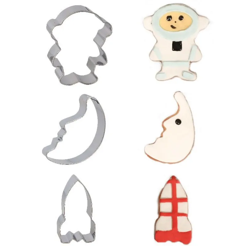 Sale Cerf Dellier Emporte-pièce Cosmonaute assortis (x3)