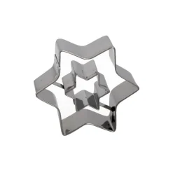 Sale Cerf Dellier Emporte-pièce double Etoile inox 5 cm