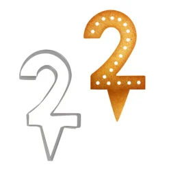 New Cerf Dellier Emporte-pièces cake topper "2"