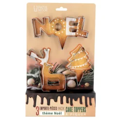 Discount Cerf Dellier Emporte-pièces cake toppers thème Noël (lot de 3)