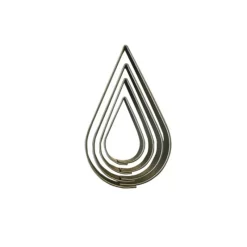 New Cerf Dellier Emporte-pièces gouttes d'eau (x 4)