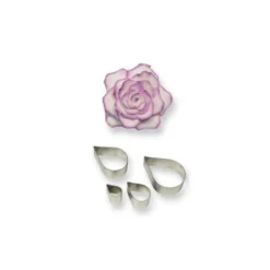 Clearance Cerf Dellier Emporte-pièces inox pétales de roses PME (x 4)